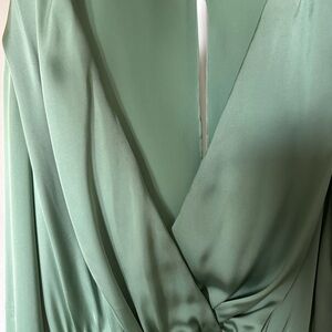 Silk green romper